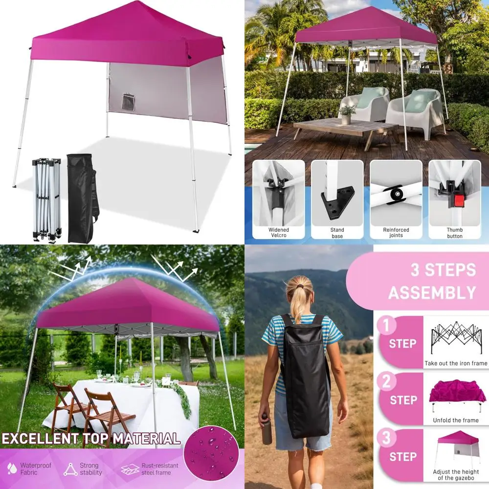 

Waterproof UV-Protected 6x6 Instant Canopy Tent with Slant Legs for Commercial Use, Durable Outdoor Shelter