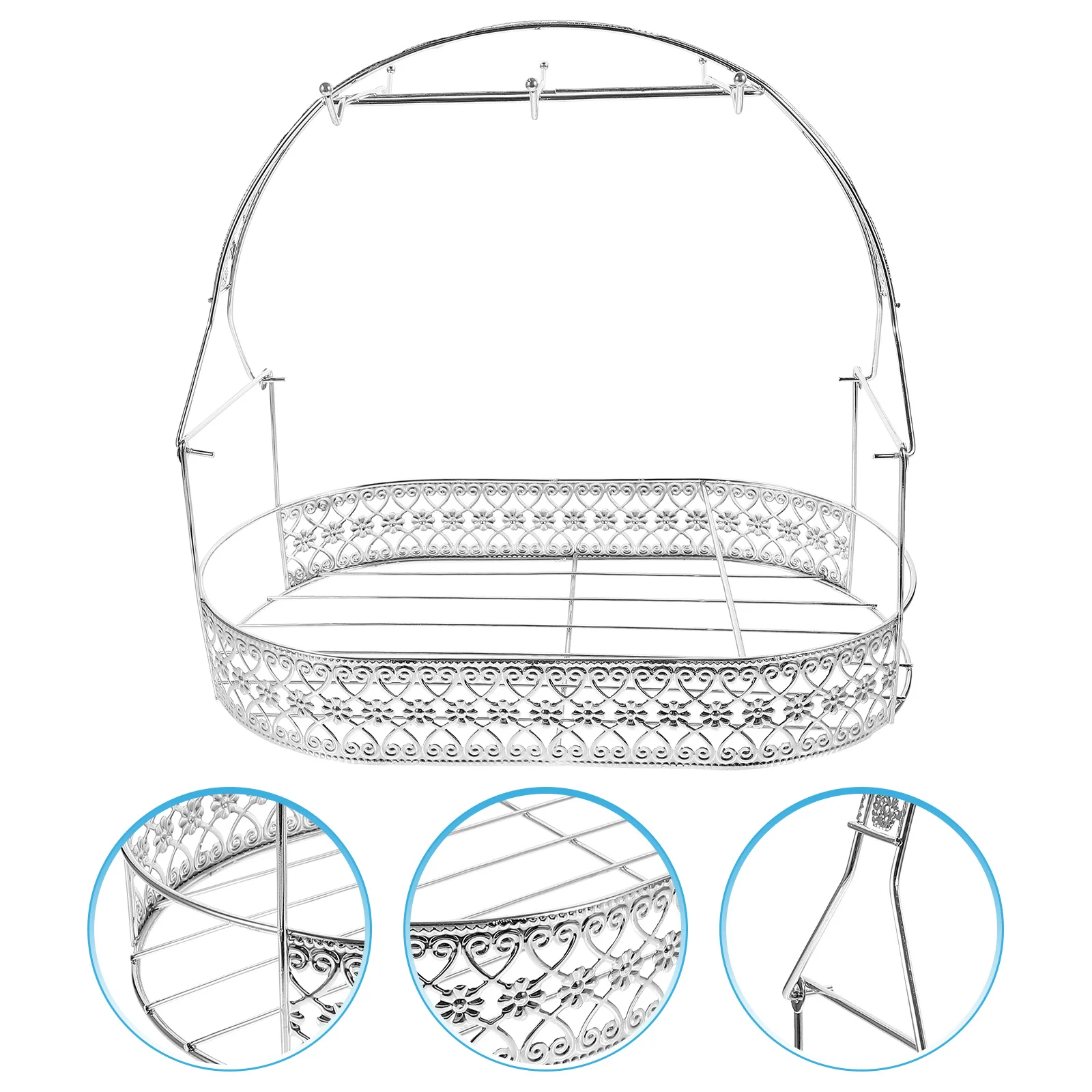 

Cup Display Rack Coffee Mug Holder Water Cup Stand 6 Cups Sugar Jar Milk Jug Teapot Draining Kitchen Display Rack