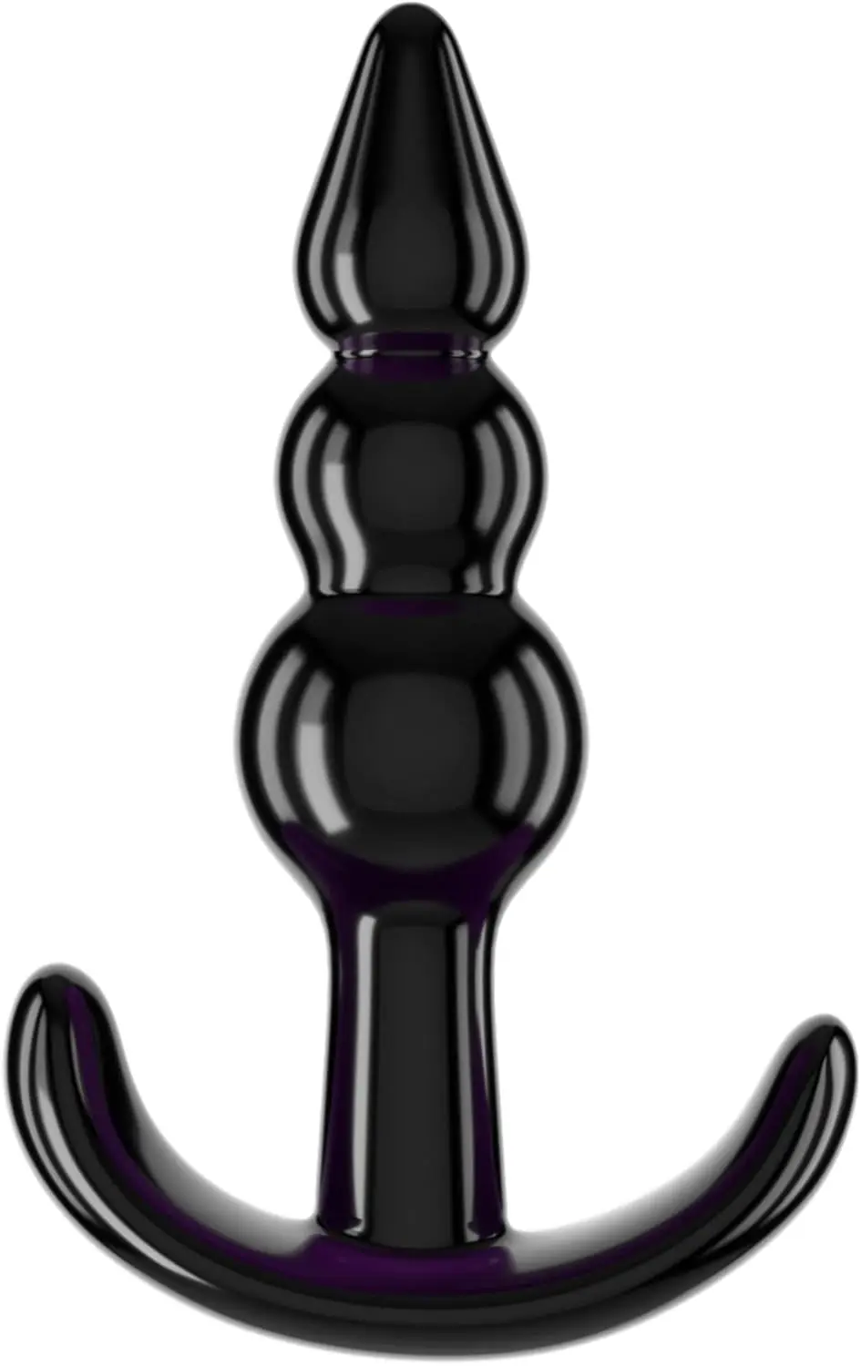 Anal Plug, 10cm Butt Plug, Anal Plug with Three Beads, Flexible Butt Plug, Silicone Butt Plug, Waterproof Sex Toy, Sex Toys
