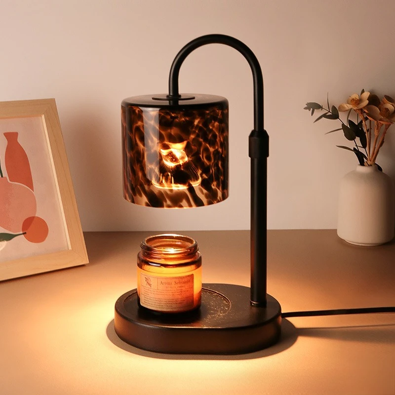 Creative American Desktop Wax Melt Lamp Art Pattern Functional Home Decor Lamp