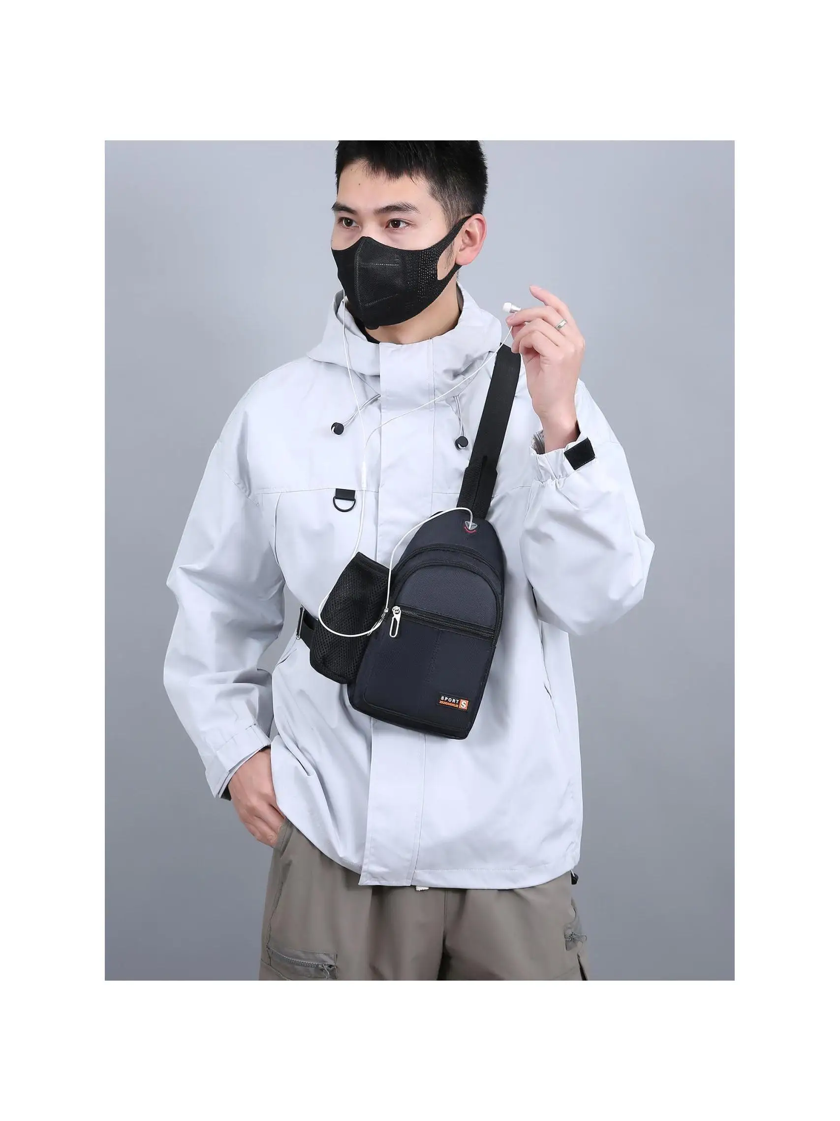 

Новая модная водонепроницаемая сумка-кроссбоди из ткани Окс, повседневная сумка через плечо для путешествий, мужская сумка для отдыха с полосатым узором