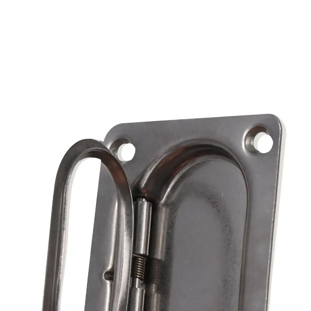 Stainless Steel Pull Flush Lift Ring Marine Grade Anti-Rattle Recessed Fasteners Square Portable Lockable Hold Down Clamp