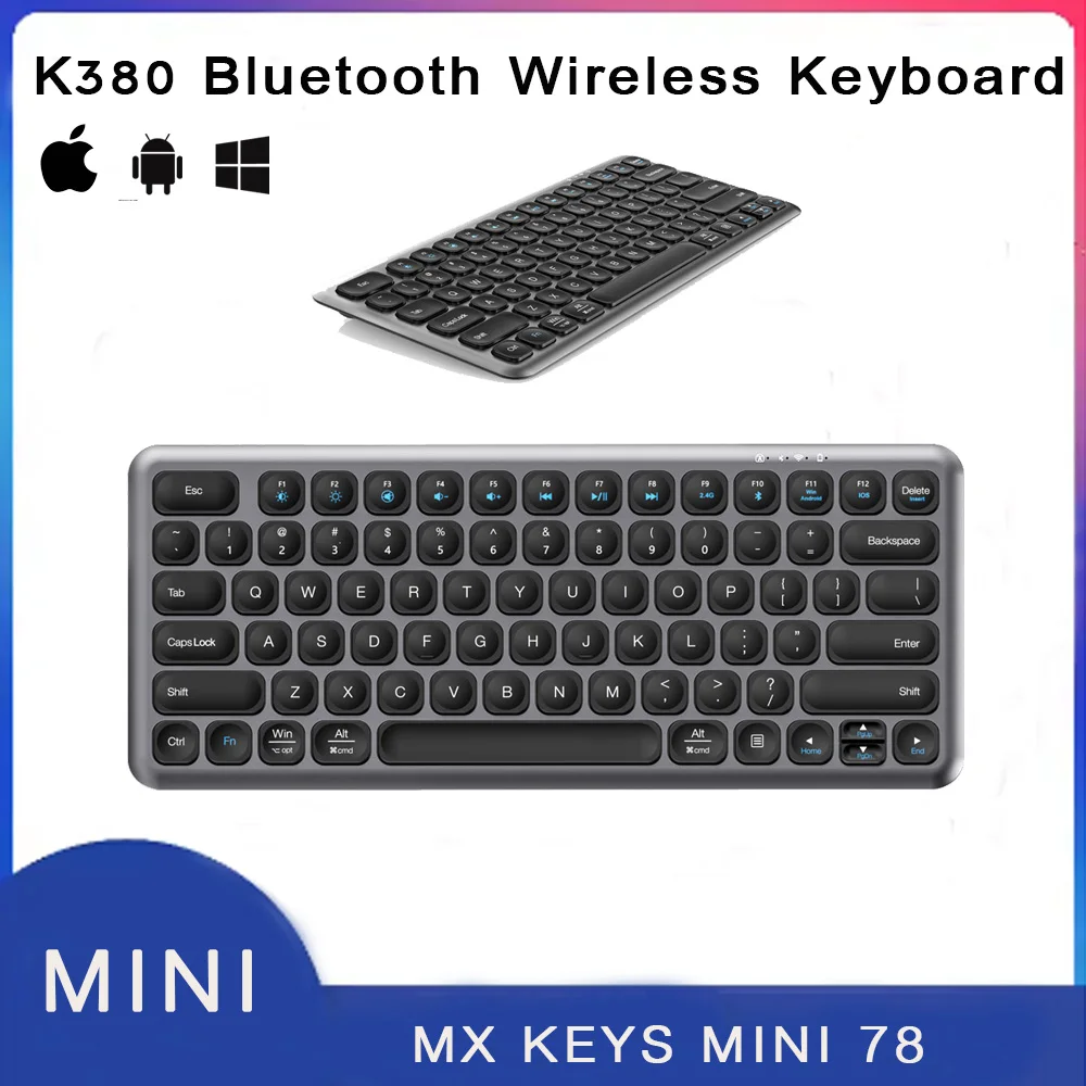 

Беспроводная клавиатура Bluetooth K380 дозволяє один клик переключения между тремя системами: Android, IOS и Windows.