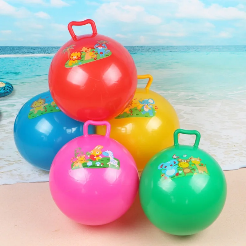 Bouncyhopper de PVC para niños, 3 piezas, 25CM, juguetes de salto de pelota, mango inflable, juguete de salto de caballo, Color aleatorio