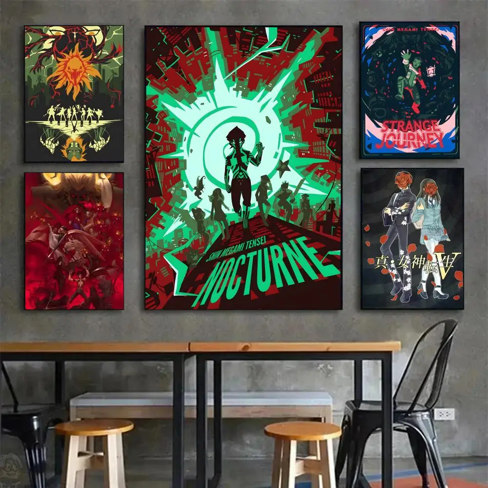 RPG S-Shin M-Megami Tensei V Game Poster Poster Painting Wall Art Mural for Living Room Home Decor and Gifts