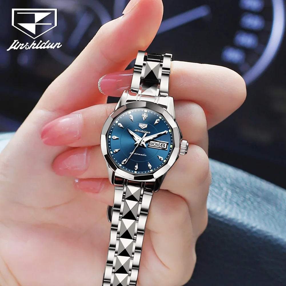 JSDUN High Quality Brand Fashion Elegant Women's Watches Automatic Mechanical Watch for Lady Waterproof Original Female Watch