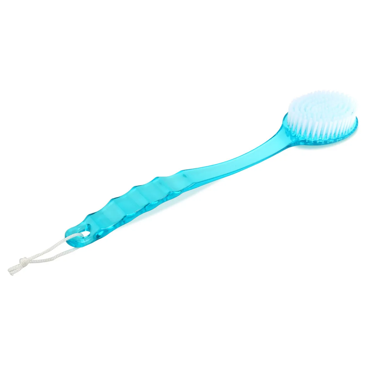 Blue Bath Brush Shower Exfoliating Body Brush with Massage Bristles Stimulating Soft Smooth Results 36x7.5x3cm