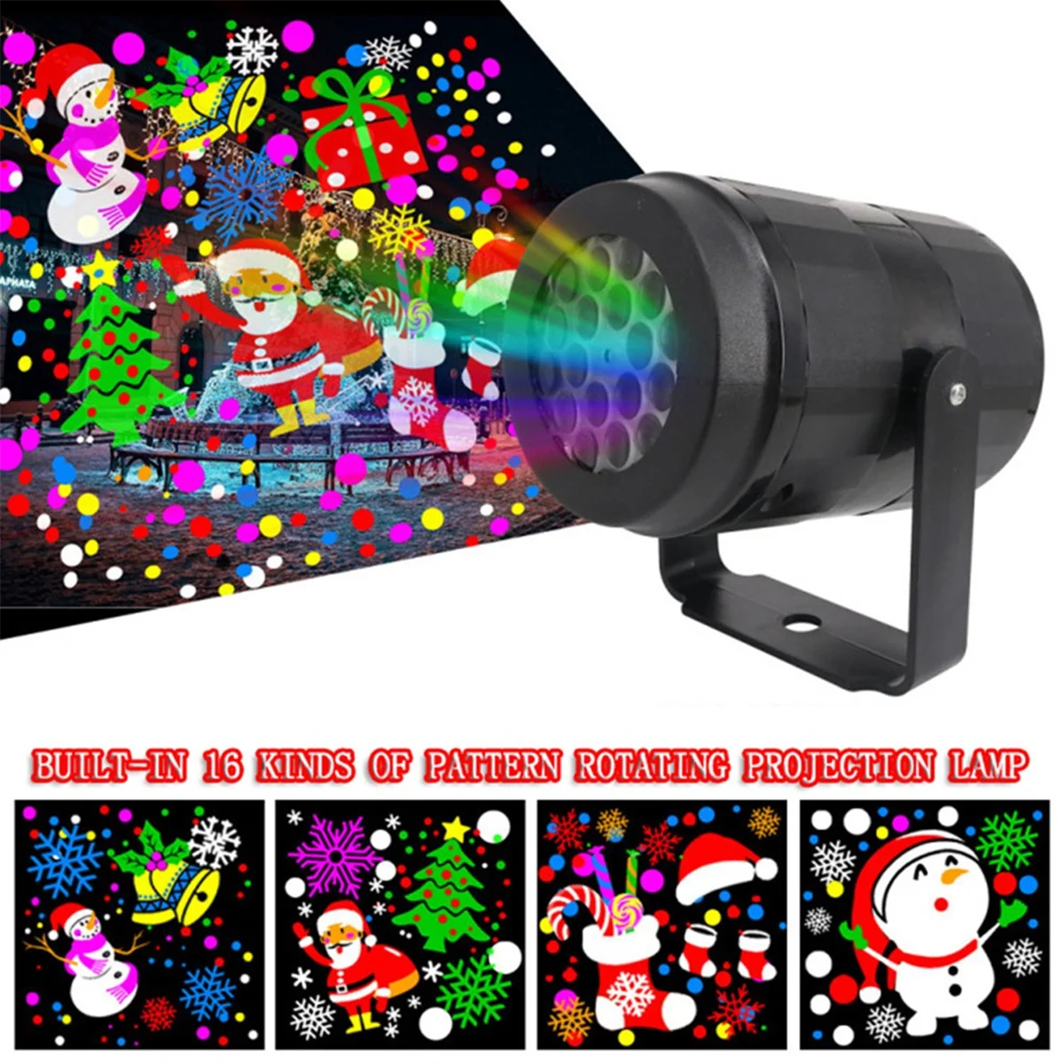 A95G Christmas Projector Lights Indoor 16 Patterns Led Projector Light for Xmas Holiday Carnival Garden EU Plug