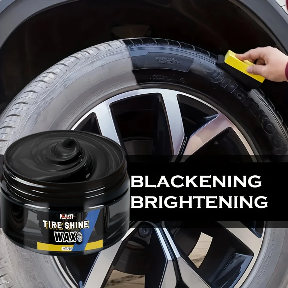 كريم KJM New Universal Tire Trim Shine 75 جرام - إصلاح سريع، لمعان طويل الأمد للعجلات، بلاستيك، فينيل، سهل الاستخدام، متين