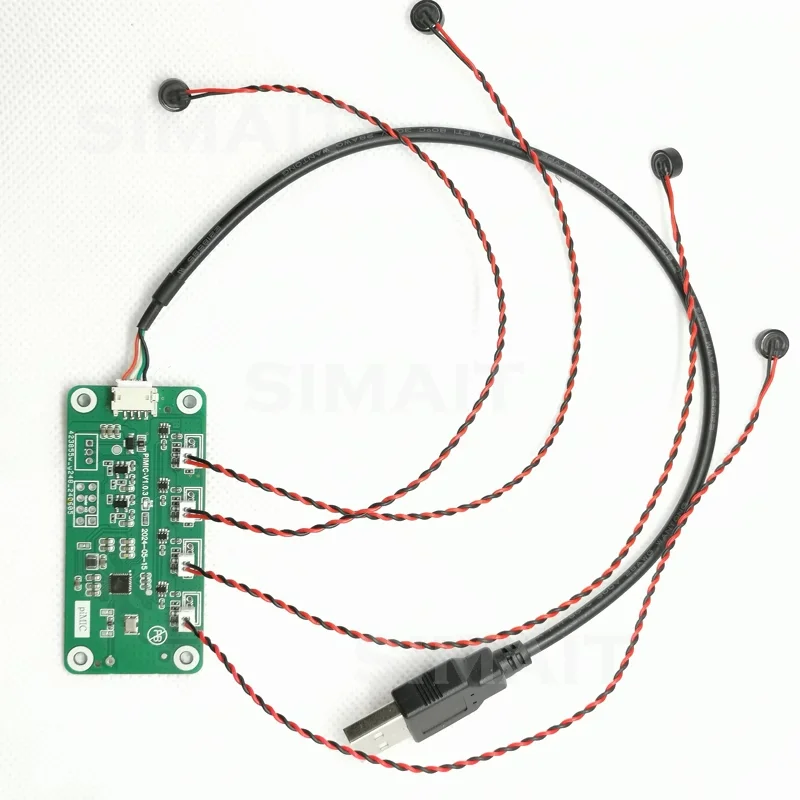 

4-Channel USB Microphone Array, 4 Electret Microphones, Synchronous Raw Data Acquisition Module for Audio Testing & Development