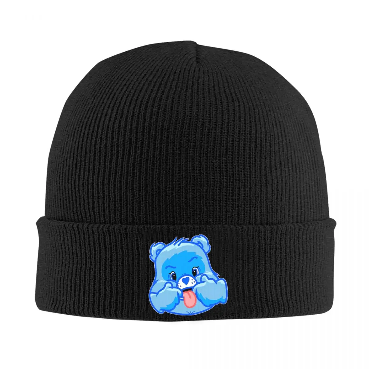 Grumpy Care Bears Mug Shot Beanie Hats Bonnet Hats Unisex Adult Funny Sport Skullies Beanies Autumn Winter  Thermal Elastic Caps