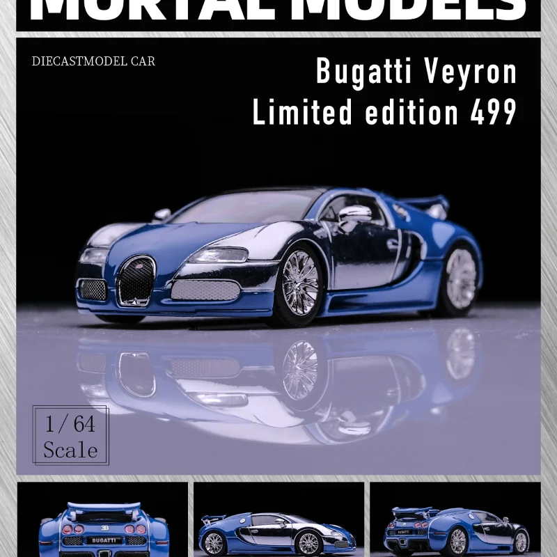 1:64 Bugatti Veyron tail can be raised and lowered electroplating,alloy static miniaturized car tide play model,boys collection.