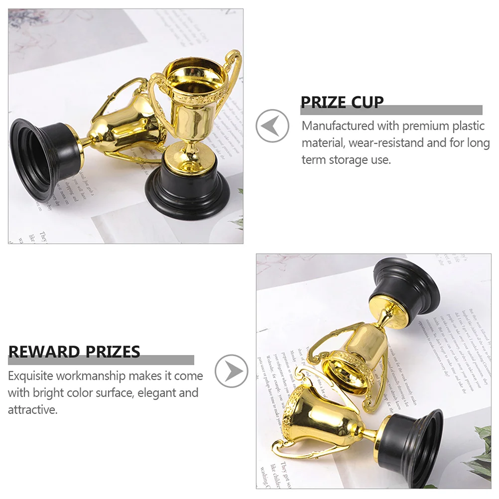 10 Pcs Children's Trophy Creative Reward Accessory Small Decorative Trophies Delicate Cup Plastic Multi-function