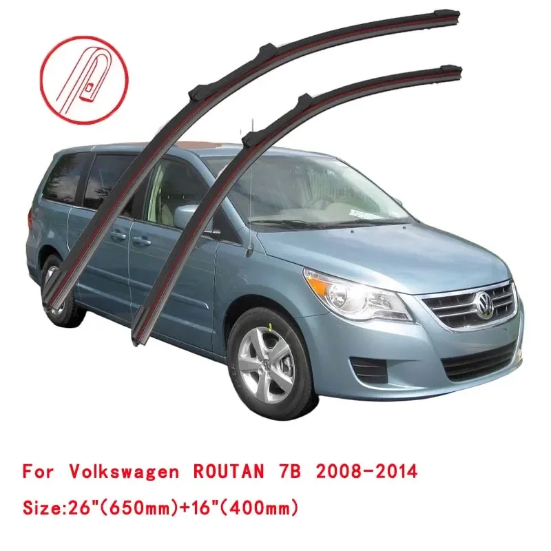 For VW ROUTAN 7B 2008-2014 Car Windshield Wiper Blade Front Windscreen Brushes Washer Accessories Window Cleaning Replacement