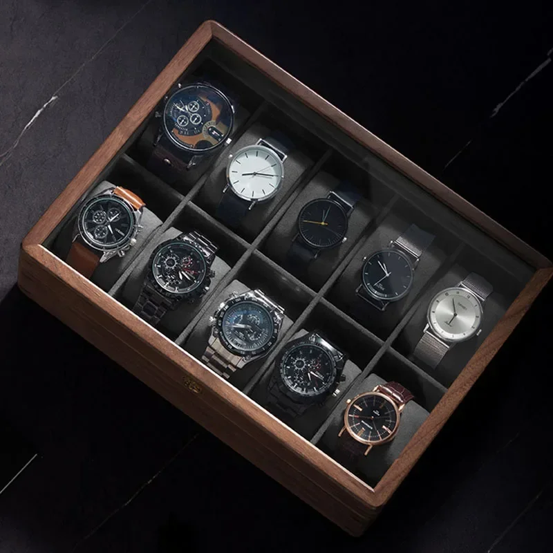 Luxury Watch Organizer Boxes Wooden Watches Bracelet Storage Display Box Men Mechanical Wrist Watches Packaging Accessories