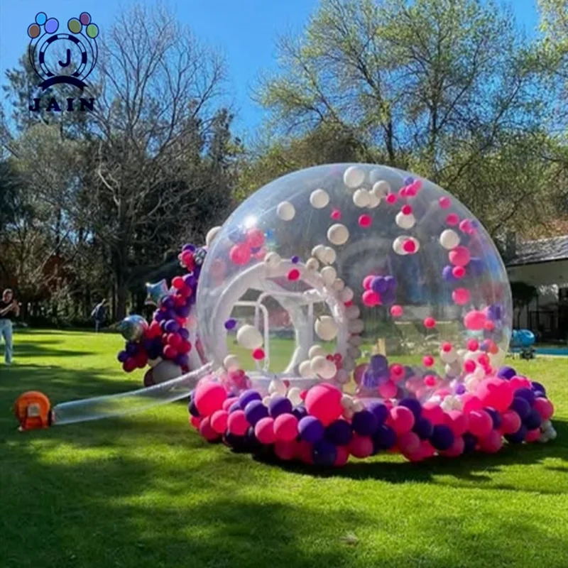 PVC Inflatable Transparent Bubble Tent, Kids Party Balloon Luxury Bubble House with Tunnel for Outdoor Indoor Festival