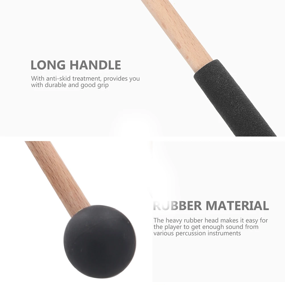 

2 Pairs Marimba Mallet Percussion Mallets Drum Drumstick Drumsticks Tongue Xylophone Universal Accessories