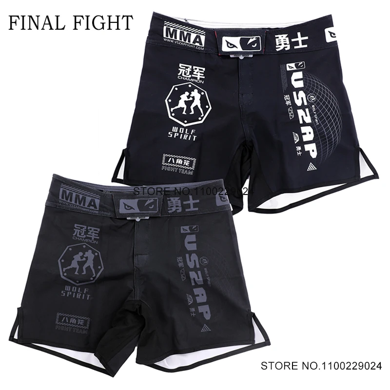 

VSZAP Kick Boxing MMA Shorts Cage Men Fighter Grappling Muay Thai Men's Short Gym Kickboxing Fight Martial Arts Training Gear