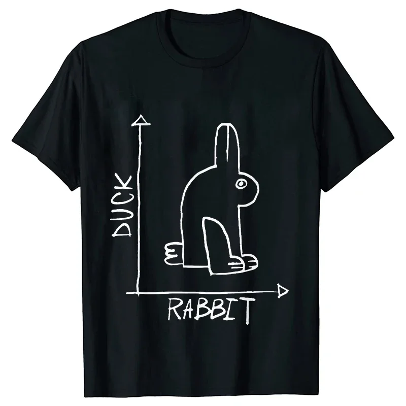 Duck Rabbit Fun Math T Shirt Birthday Gift for Men Funny Adult T-Shirt Men Short Sleeve Tshirt Men Funny Graphic Tee Shirt Tops