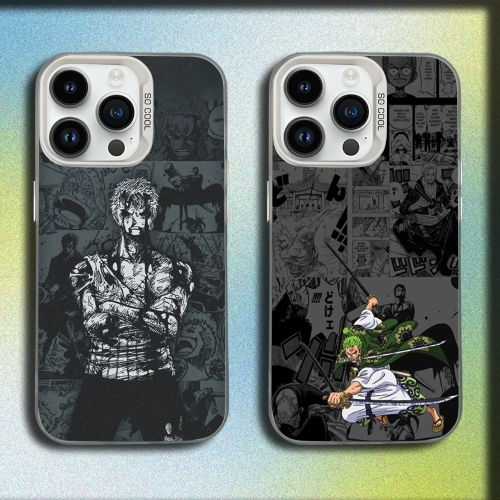 

ZoroS O-One P-PieceS RoronoaS Phone Case For iPhone 16,15,14,13,12,11,Mini,Pro,SE,MAX White Matte Shockproof Cover