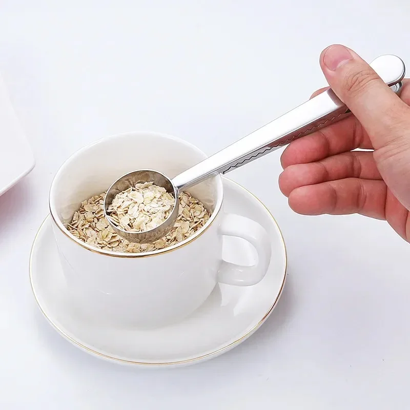 Kitchen Supplies Coffees and  Tools Tableware Long Handle Spoons Clip Milk Powder Coffeeware Teaware Liquid Seasoning Seal Bar