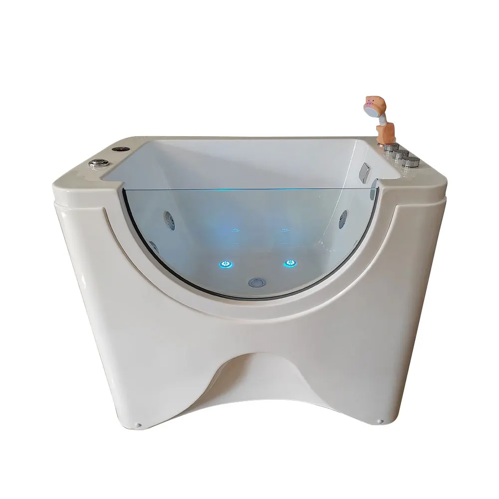 Modern Design Ozone Professional Pet Dog and Cats Wash Grooming Acrylic Bath Tub Freestanding Pet Spa Bathtub