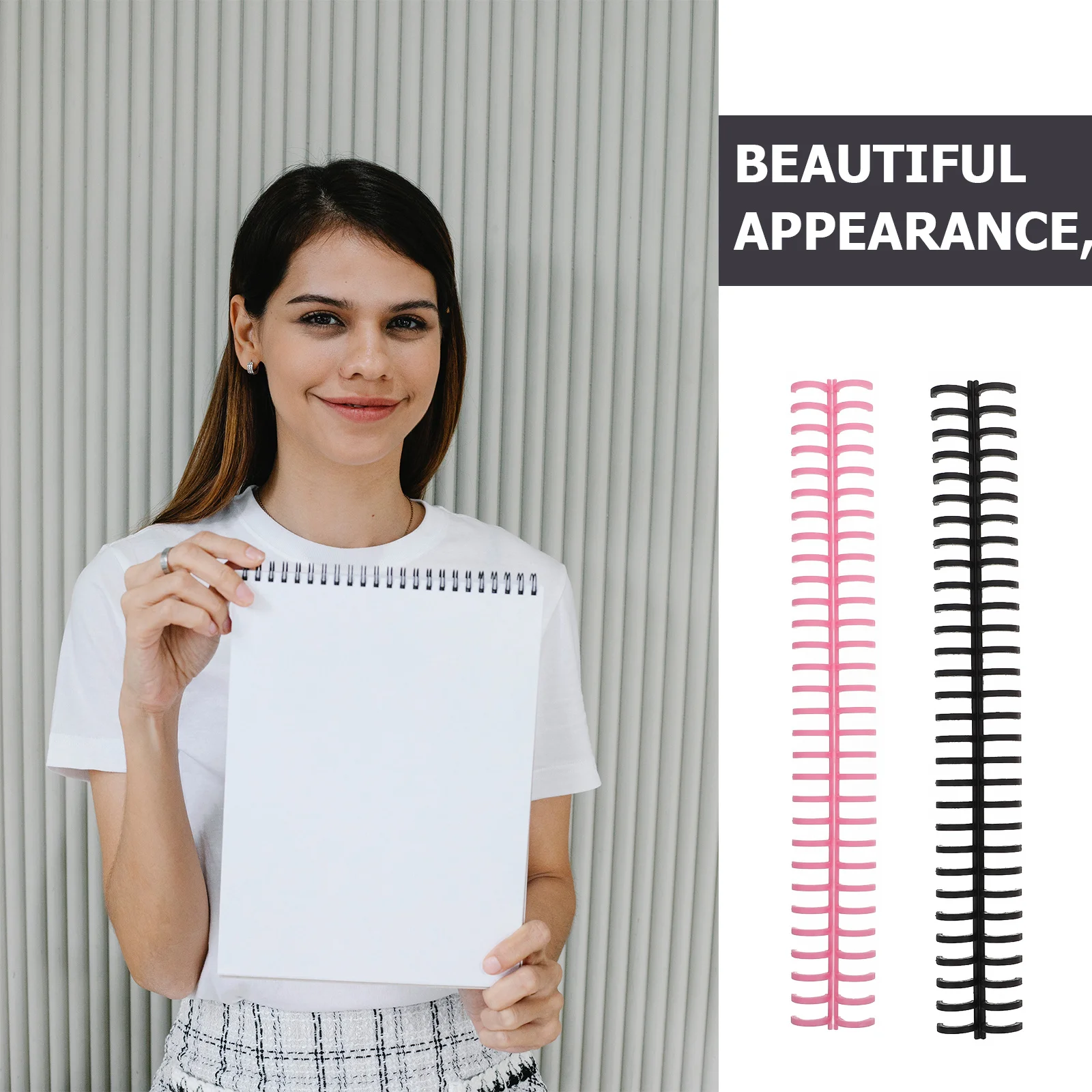 11Pcs Plastic Notebook Spines Office Bindings Beautiful Appearance Free Writing Manual Open Close Convenience Binding Spines