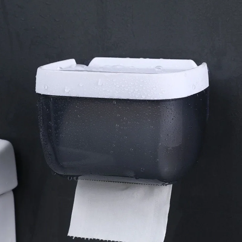 NEW Wall Mount Tissue Holder for Bathroom Storage Box Punch-Free Home Supplies Phone Rack Case Toilet Paper Holder Waterproof