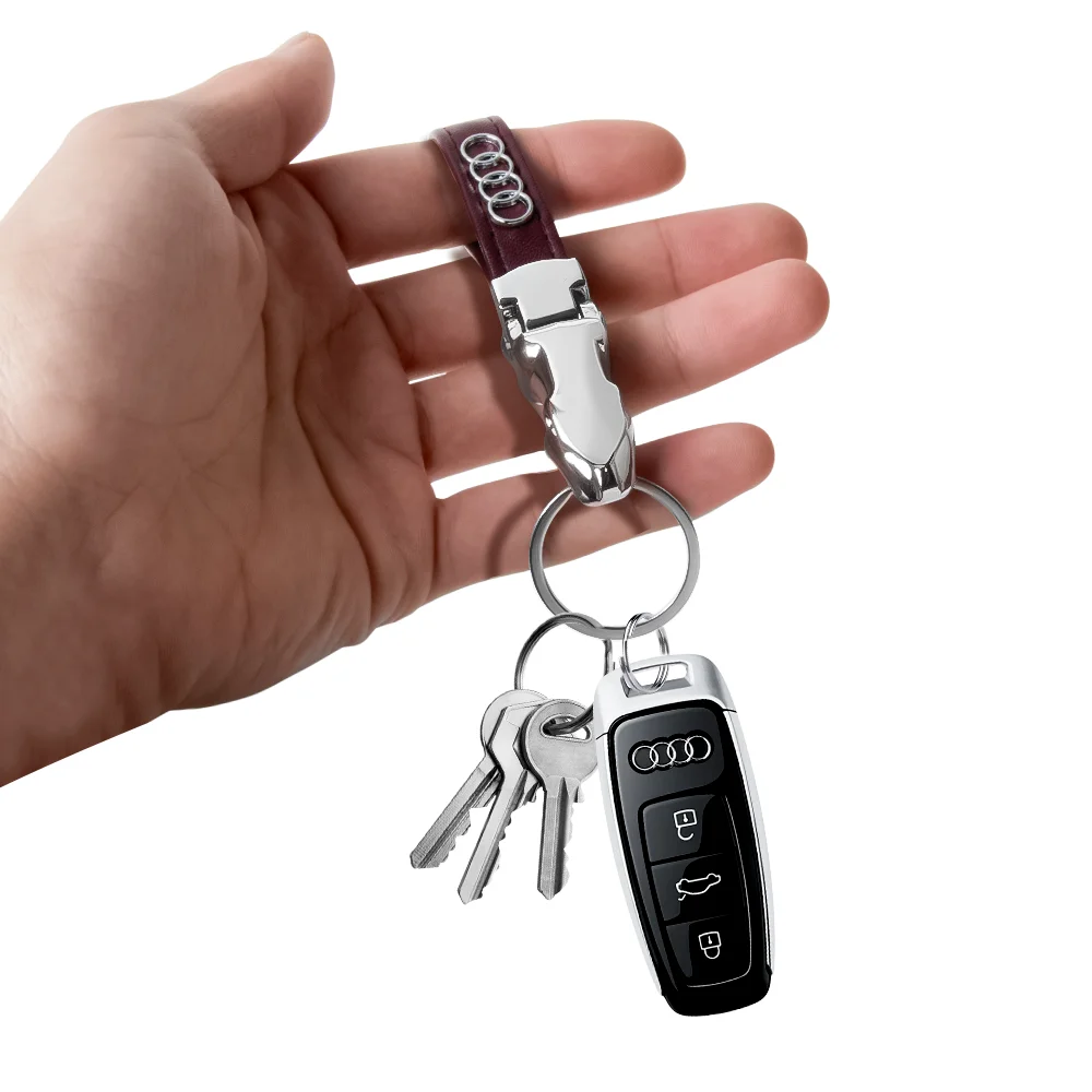 New Fashion Auto Badge Key Chain Key Holders Pendant Car Styling Valve Cap for Audi A4 B5 B7 B8 A3 8P 8L 8V A5 SLINE C5 Q5 Q7 S