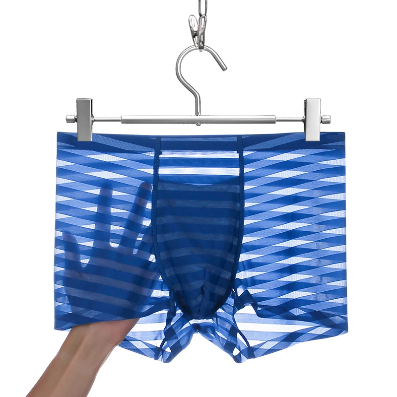 ملابس داخلية للرجال الرجال الحرير الجليد الصيف رقيقة سراويل بوكسر دون أثر مشروط أربعة زوايا تنفس مضاد للجراثيم السراويل رئيس ti #5