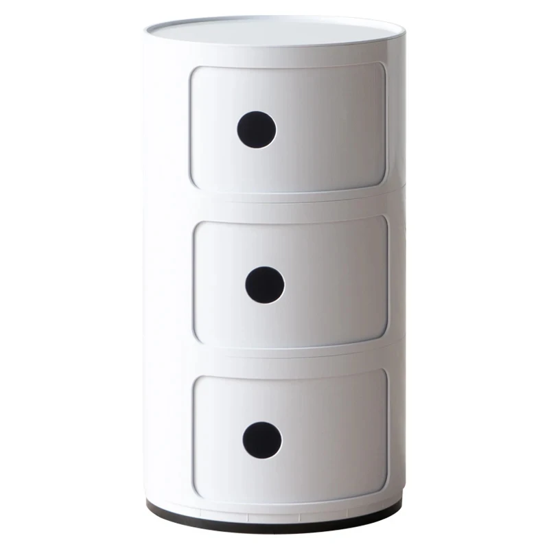 Nordic bedside table simple modern bedside small cabinet simple bedroom storage mini small round storage cabinet BJ50RT