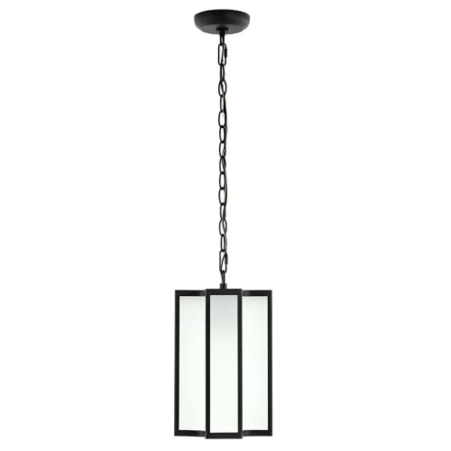Lighting Collection Hyla Black Extendable Outdoor Pendant