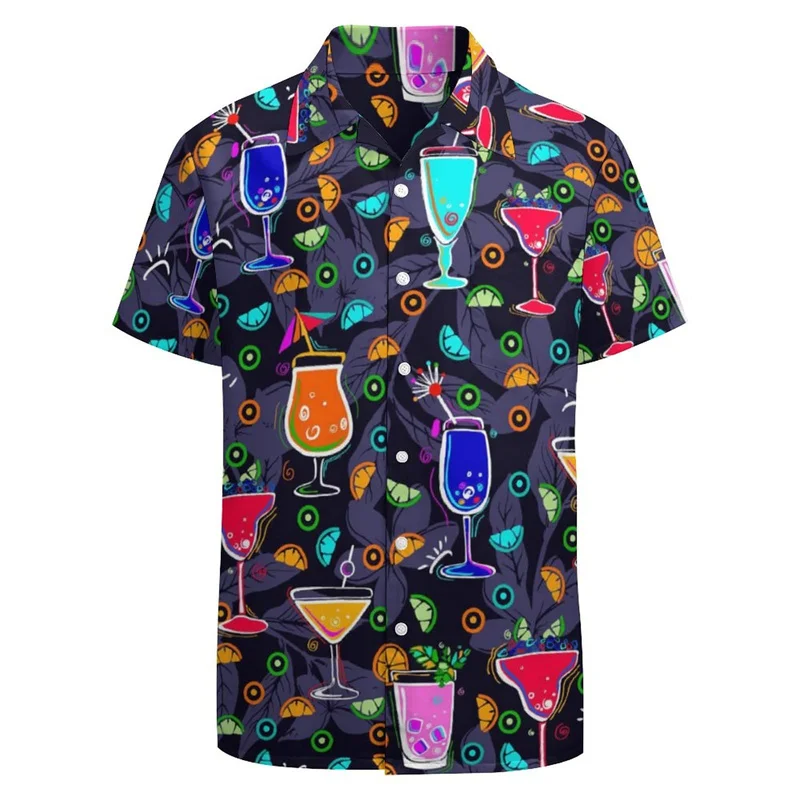 Classic 3d Print Palm Ducks Hawaiian Shirt For Men Retro Party Vacation Shirt Short Sleeve Button Up Shirt Street Beach Clothing