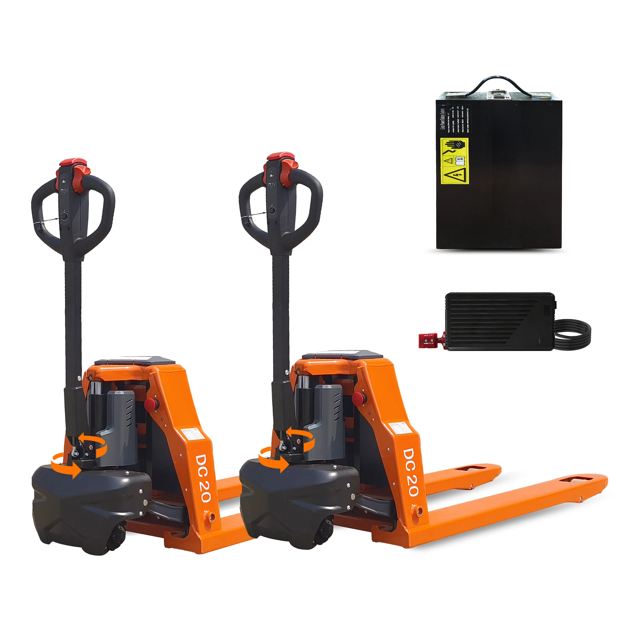 

Электрическая тележка для поддонов, грузоподъемность 4400 фунтов, моторизованный подъемник для поддонов, размер вил 48 дюймов (длина) × 27 дюймов (ширина), с литиевой батареей.