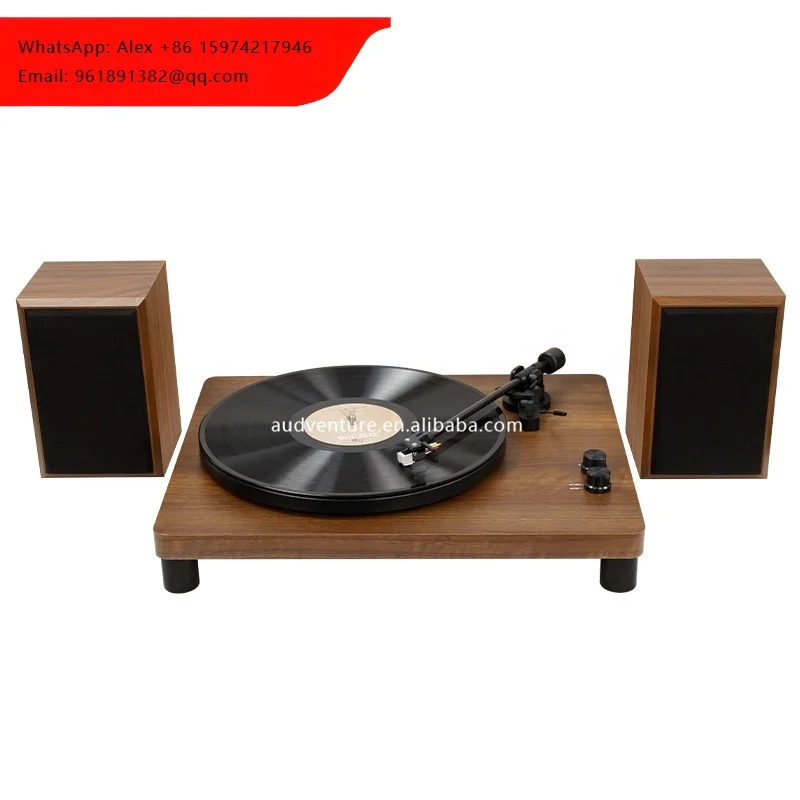 

MM Wood Turntable Vinyl Record Player With Two Speakers Record Player Vinyl Player