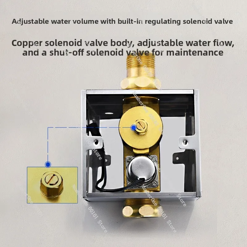 Automatic Concealed & Surface Mount Induction Flush Panel, Toilet Sensor Flush Valve for Squat Pan
