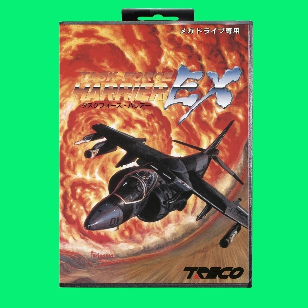 Task Force Harrier EX Game Cartridge 16bit MD Game Card With JP Cover Retail Box For Sega Mega Drive