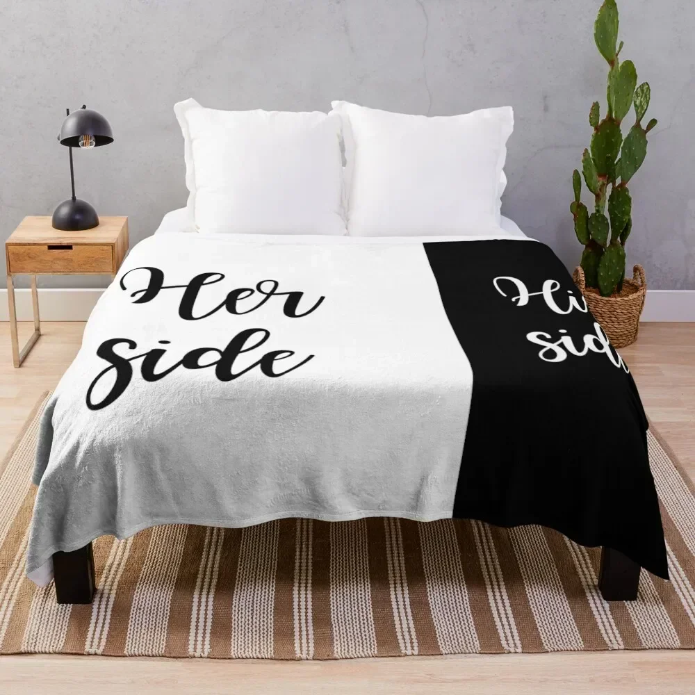 

Her side his side Throw Blanket Stuffeds Decorative Sofa Blankets For Bed Blankets valentine gift ideas Tourist Blankets