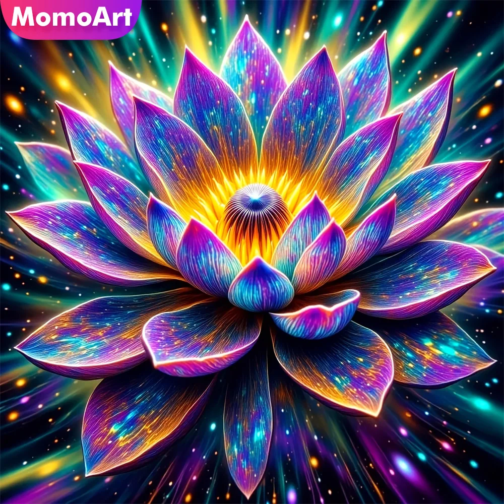 Momoart DIY Diamant Stickerei Lotus Blume Acryl Handwerk Liefert Malerei Neue Ankunft Diamant Mosaik Handarbeiten Urlaub Geschenke