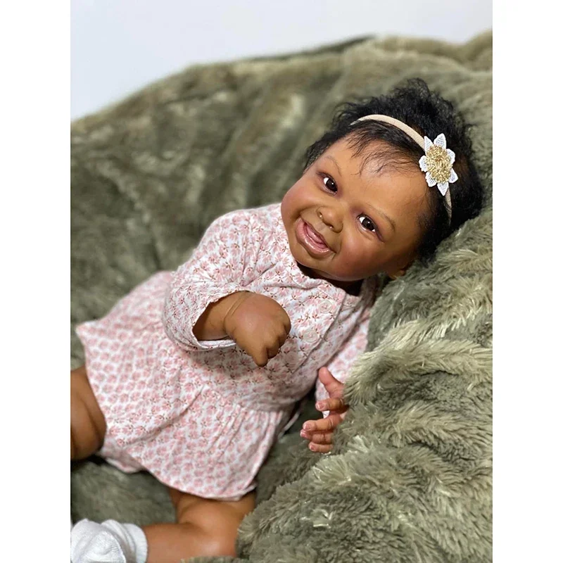 48CM Finished Reborn Baby Doll Harper with Rooted Hair Fresh Colors Kids Toys Real Baby Hand-designed Reborn Doll