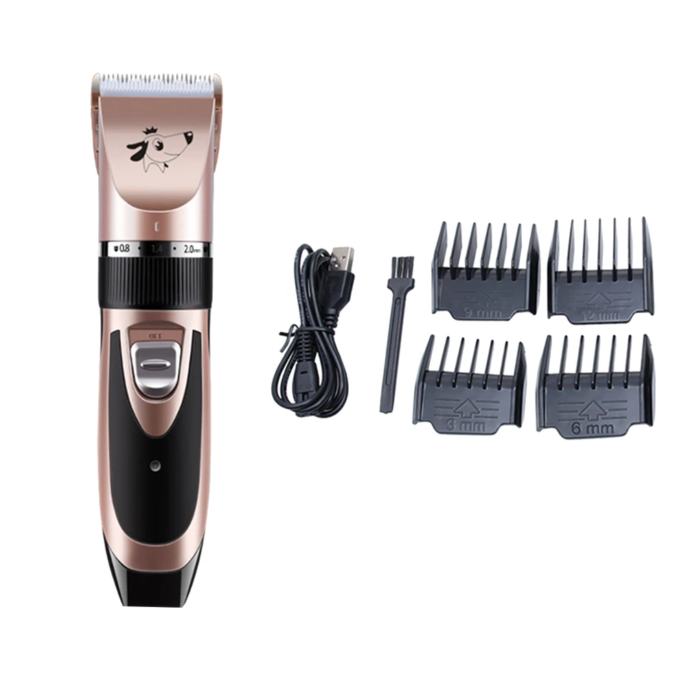 

USB Rechargeable Clippers Dog Cat Hair Trimmer Silent Ceramic Blade Anti Waterproof Dog Clipper Grooming Tool