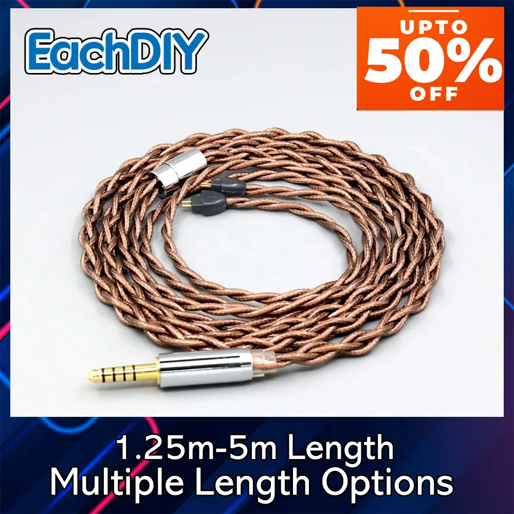 24k 99% Gold Graphene Shield 7n Pure Silver Sleeve Earphone Cable For HiFiMan RE2000 Topology Diaphragm Dynamic Driver 8552