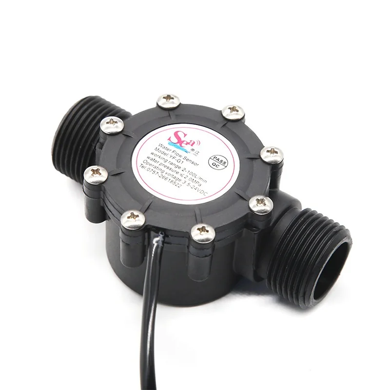 YF-G1 DN25 DC 3.5-24V  OD1.3 Inch G1 Water Flow Hall Sensor  Flowmeter Liquid Flow Water Pump Controller 2MPa 100L/min