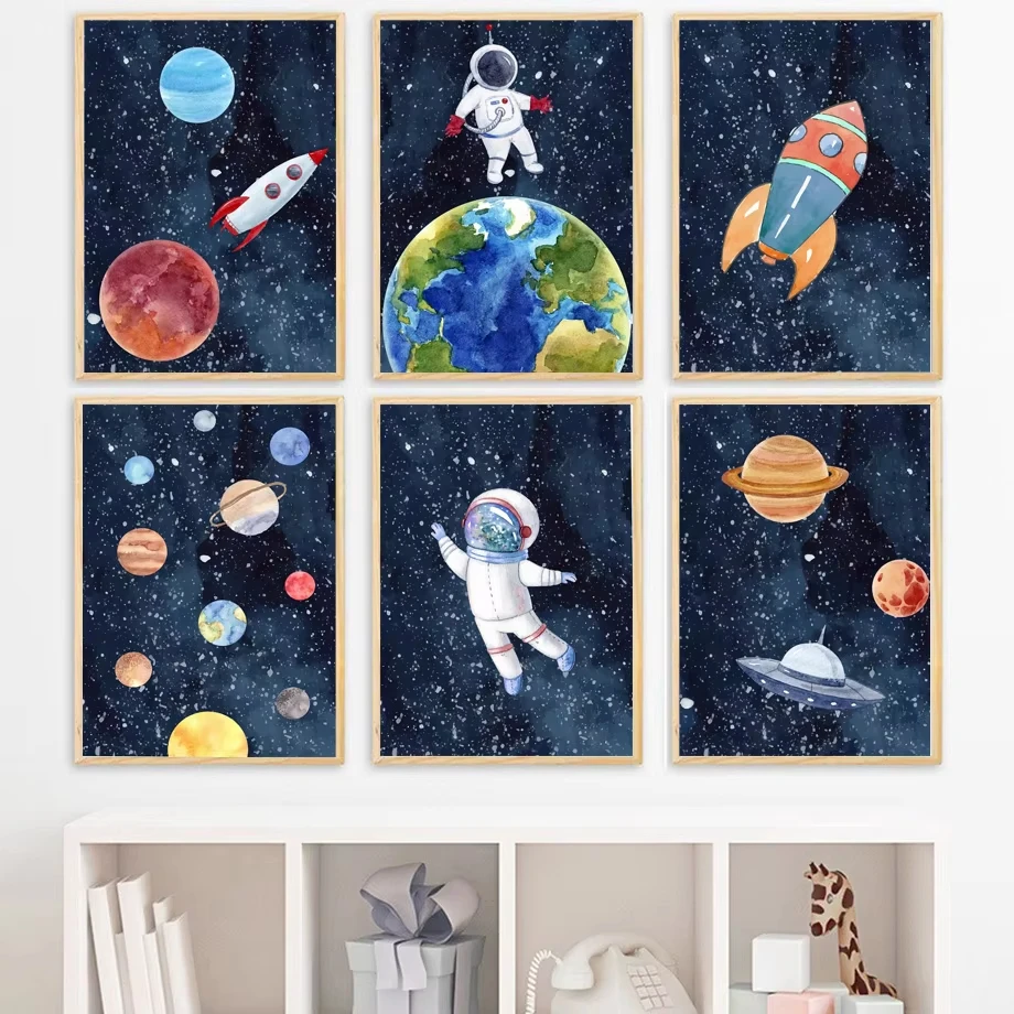 Space Astronaut Planet Rocket - Baby Nursery Mirror review and price
