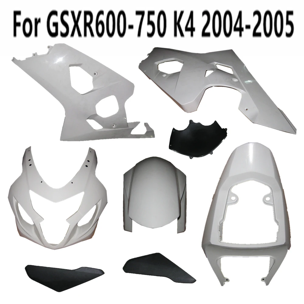 Motorcycle Unpainted For GSXR600 GSXR750 GSXR GSX 600 750 2004 2005 K4 Bodywork Pack left right Fairing Plastic parts Injection