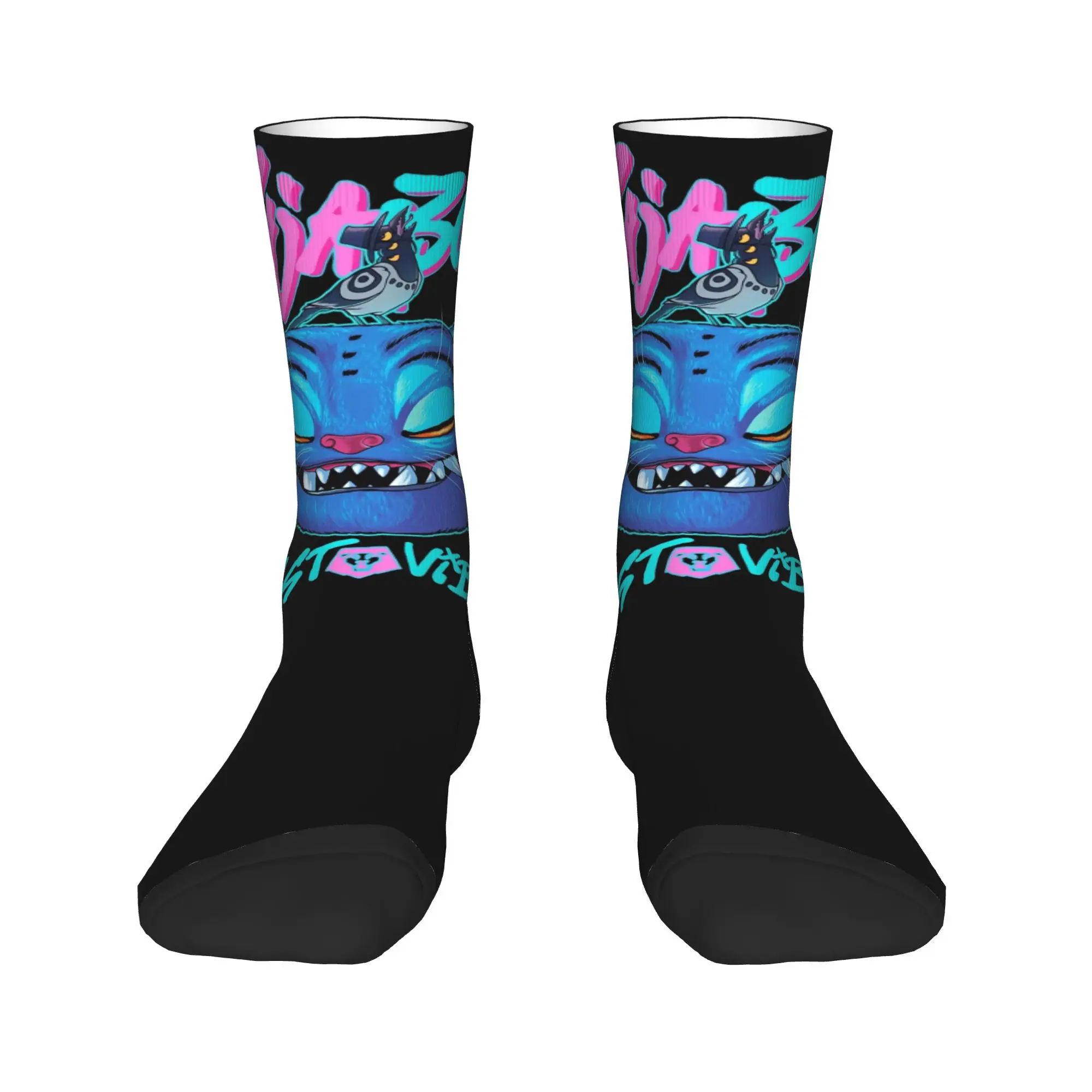 Saja Boys Derpy Bird Just Vibin KPop شيطان الصيادين الجوارب Kawaii جوارب الشتاء مكافحة النساء الرجال الجوارب الدافئة تصميم الجري الجوارب