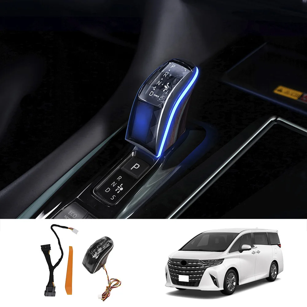 

Car Crystal Gear Shift Knob Shift Handball Shifter Head With Ambient Light For Toyota ALPHARD 40 Series 2023+