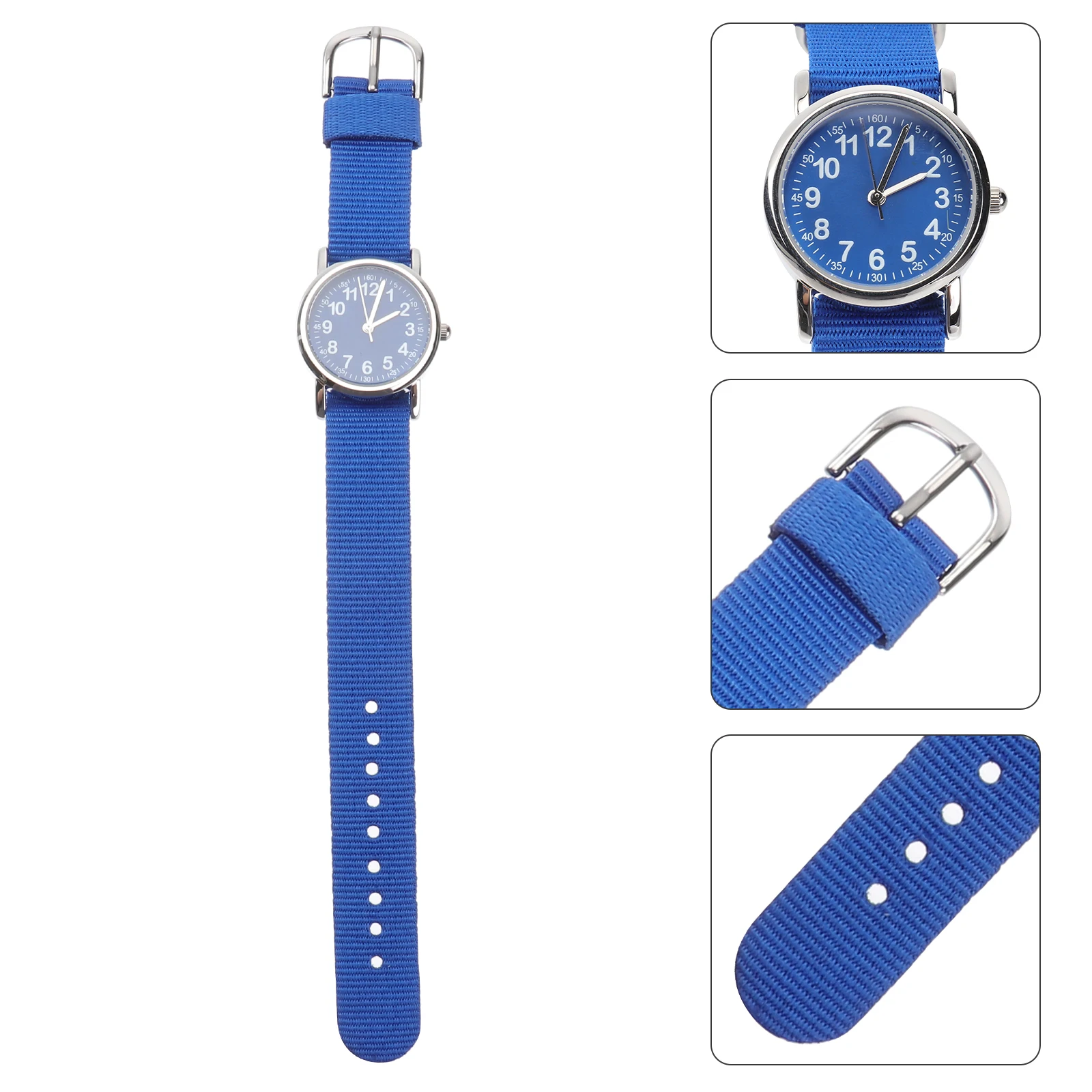 

Digital Watch Children's Waterproof Quartz Fashion Wrist Number Braided Blue Pupils