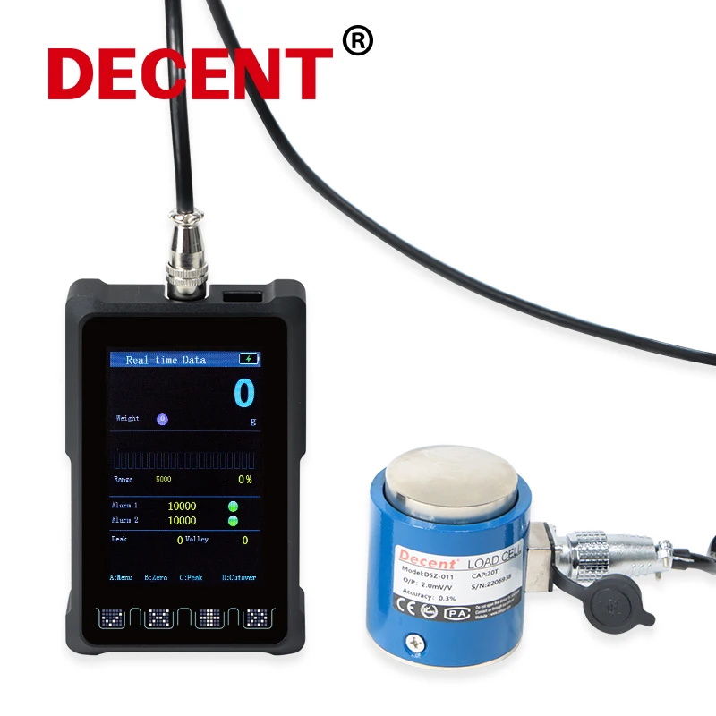 Load Cell 200kg Indicator Digital Dynamometer Force Gauge Accurate Column Forse Sensor for Automatic Test Equipment Controller