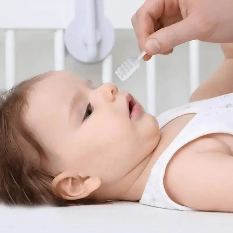 

Soft Gauze Toothbrush Portable Baby Toothbrush Toddler Toothbrush Clean Skin-Friendly Gauze Toothbrush Individual Packaging For